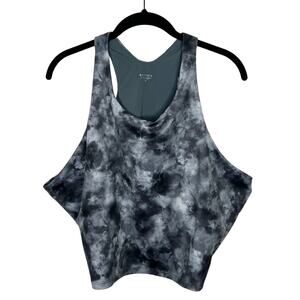 ATHLETA / Conscious Crop D-DD gray black tie dye bra tank / 3X